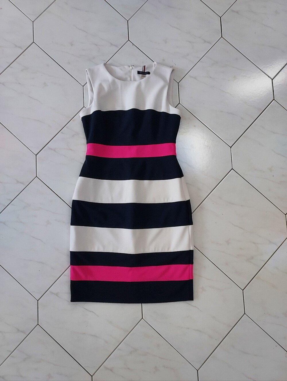 Tommy Hilfiger Pink Striped Sheath Dress Size 4